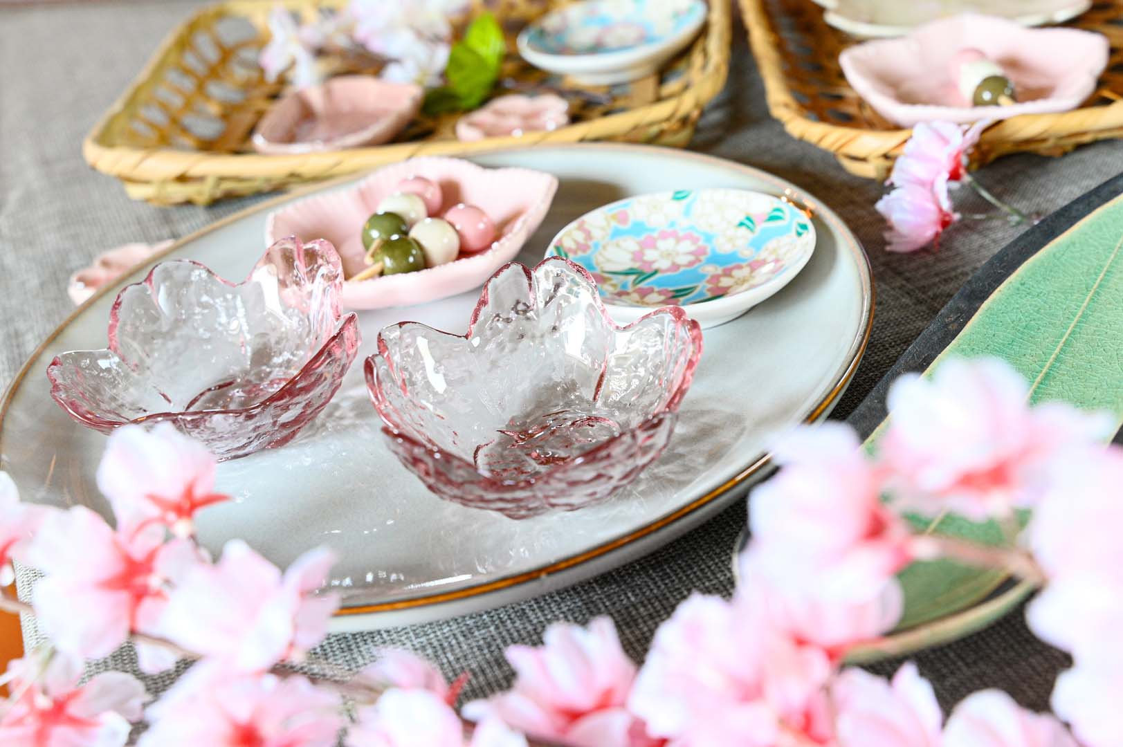 Sakura glass bowls